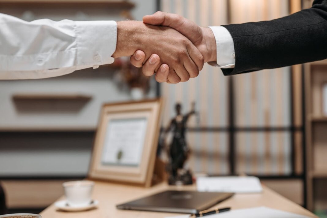 Photo by Pavel Danilyuk: https://www.pexels.com/photo/close-up-photo-of-people-shaking-hands-8112172/