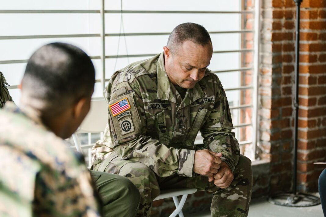 Photo by RDNE Stock project: https://www.pexels.com/photo/photo-of-a-distressed-soldier-7467909/
